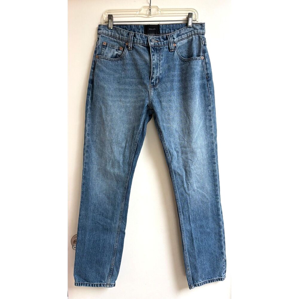Rolla's Relaxo Jeans Men 31 W 32 L Relaxed Straight Leg Blue Wash Denim Pants